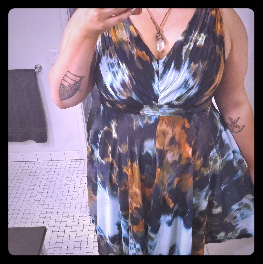 Watercolor midi sundress